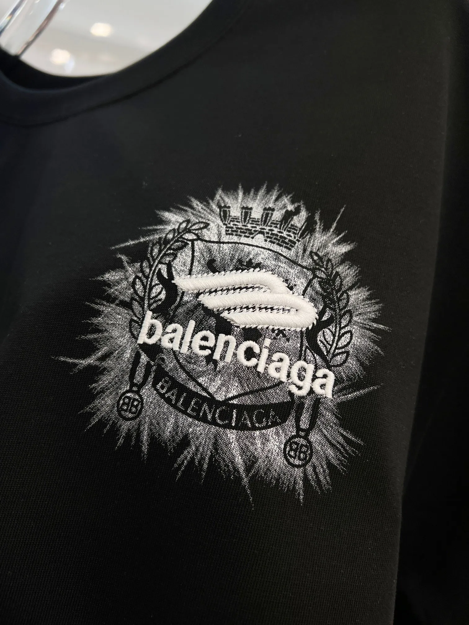 Balenciaga 2026New Arrival logo Same Style t · 320 100％ · 32 · ：Black Size：S M L XL